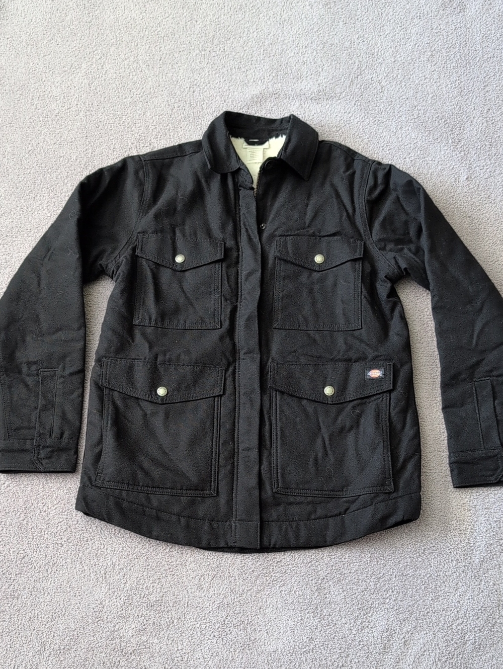 NWOT Dickies Women's Black Canvas Utility Jacket Size XS